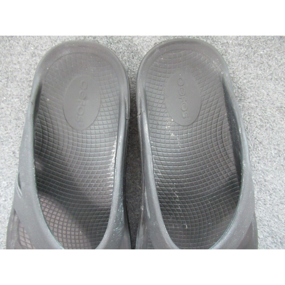 OOFOS Unisex Thong Sandal Size M6 W8 Black OOahh Sport Recovery Slide - Picture 4 of 13